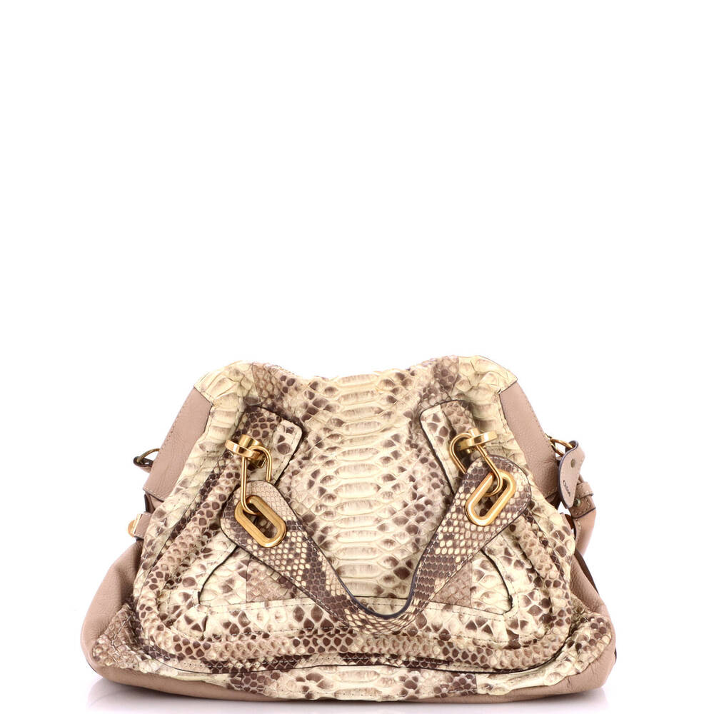 Chloe Medium Paraty Top Handle Bag Python - Picture 3 of 7
